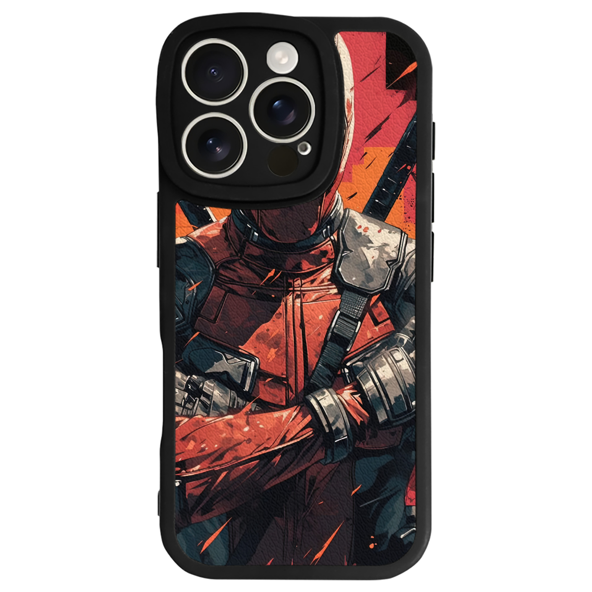 （画像用） Deadpool デッドプール 【iPhone 16シリーズ対応】シリコンスマホケース（レザー調） 材質：シリコン